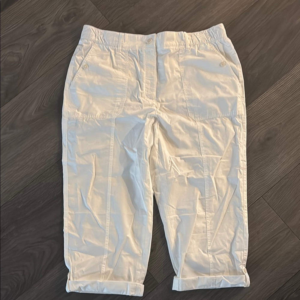 Talbots White Cropped Pants